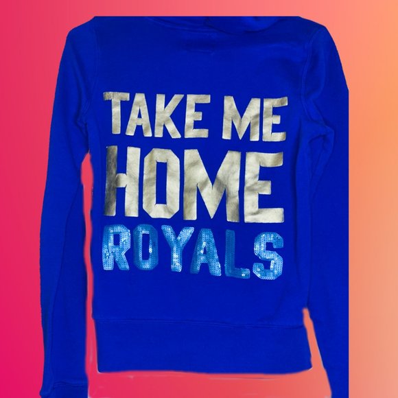Victoria Secret Pink Kansas City Royals Full Zip Women's size small Hoodie - Picture 2 of 4